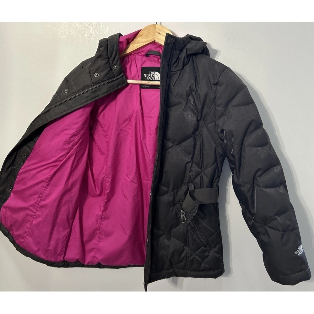 Girls The North Face Metrolina 700 Down Parka‎ Belted  Sz Med 10/12